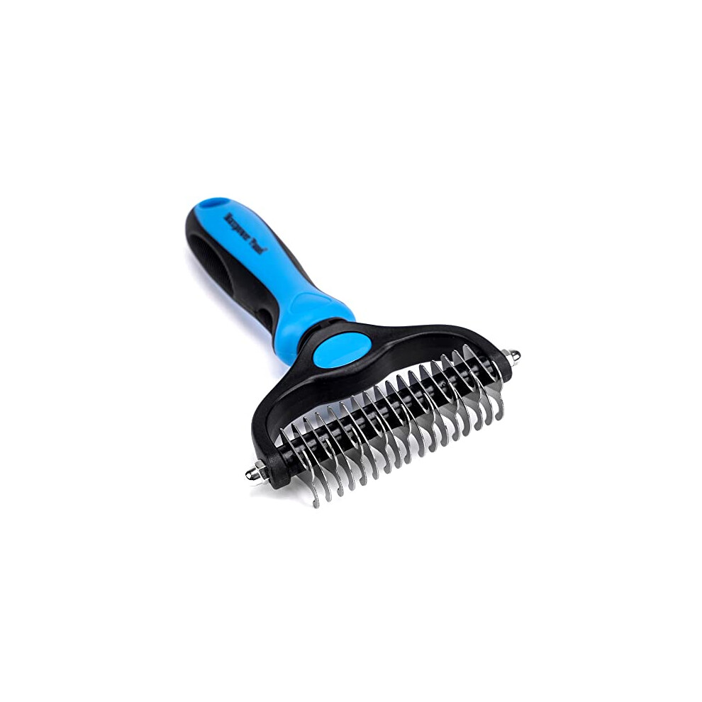 Maxpower Planet Dog Brush - Double Sided Deshedding Dematting Tool - Undercoat Rake Dog, Cat Brush - Dog Brushes Shedding Hair - Dog Grooming Brush