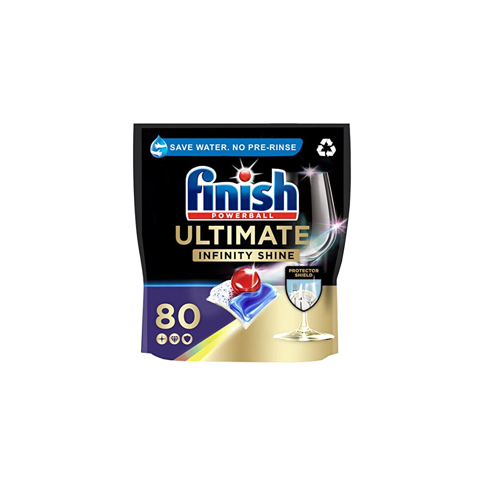 Finish Ultimate Infinity Shine Dishwasher Tablets Bulk, Scent : Fresh, Size : 80 Dishwasher tabs, For Ultimate Clean and Diamond Shine