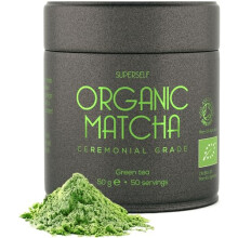 Organic Matcha Green Tea Powder - Ceremonial Grade - 50g (50 servings) Gift Tin - Premium Matcha Tea Powder - Certified Organic by The Soil