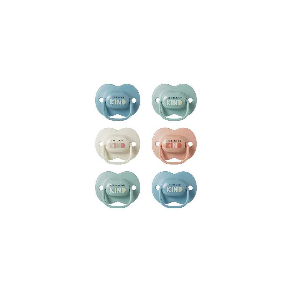 Tommee Tippee Anytime Soothers, 6-18m, Pack of 6 Dummies, Symmetrical Orthodontic Design, BPA-Free Silicone Baglet