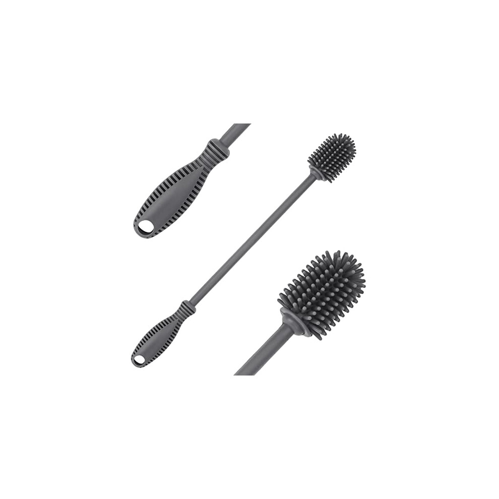 Silicone Bottle Cleaning Brush With Long Handle, 31Cm/12.5" Water Bottle Cleaner For Baby Bottles, Hydro Flask, Sports Bottle, Vase, Glassware, Ddluck