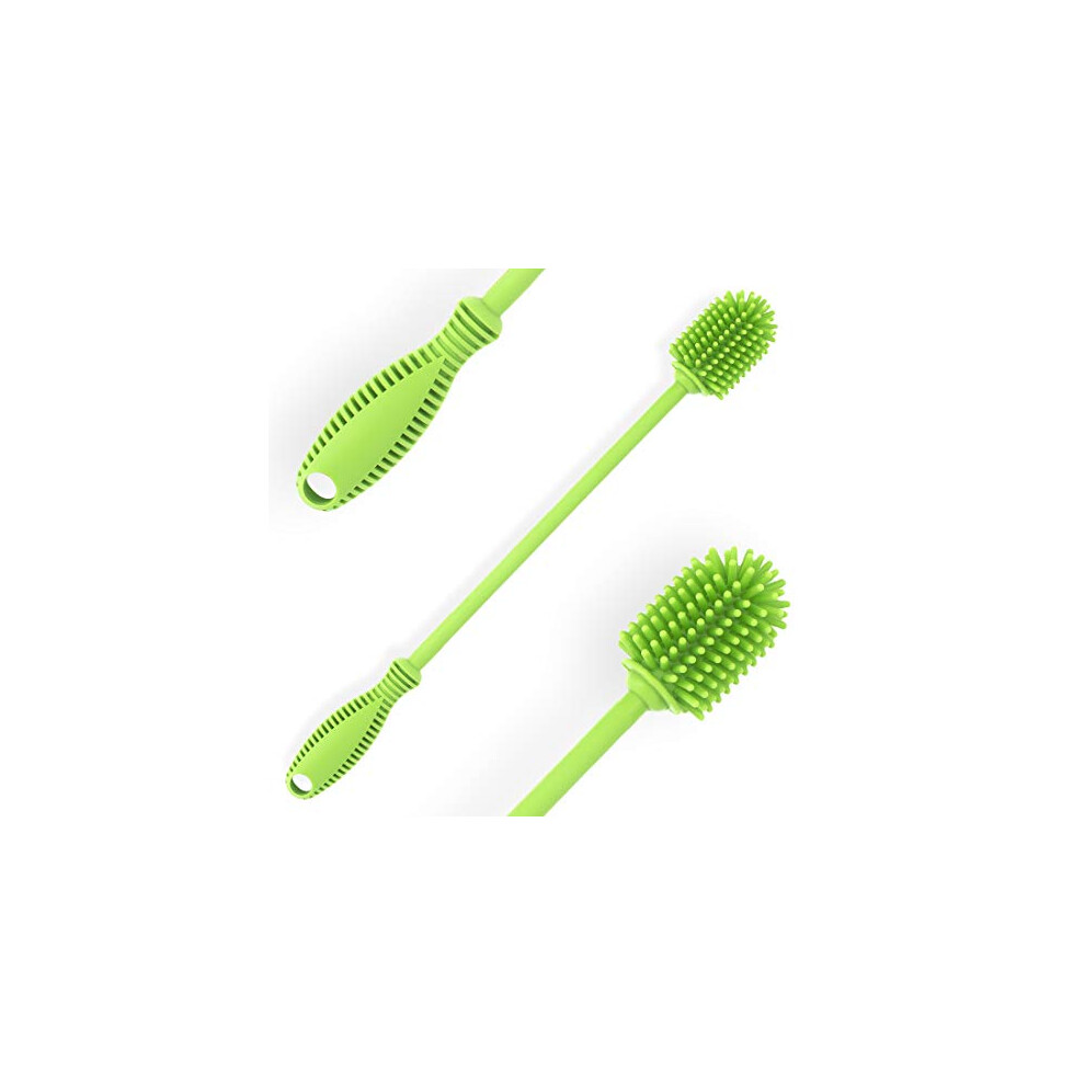 Silicone Bottle Cleaning Brush With Long Handle, 31Cm/12.5" Water Bottle Cleaner For Baby Bottles, Hydro Flask, Sports Bottle, Vase, Glassware, Ddluck