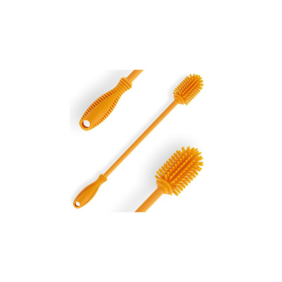 Silicone Bottle Cleaning Brush With Long Handle, 31Cm Water Bottle Cleaner For Baby Bottles, Hydro Flask, Sports Bottle, Vase, Glassware, Ddluck