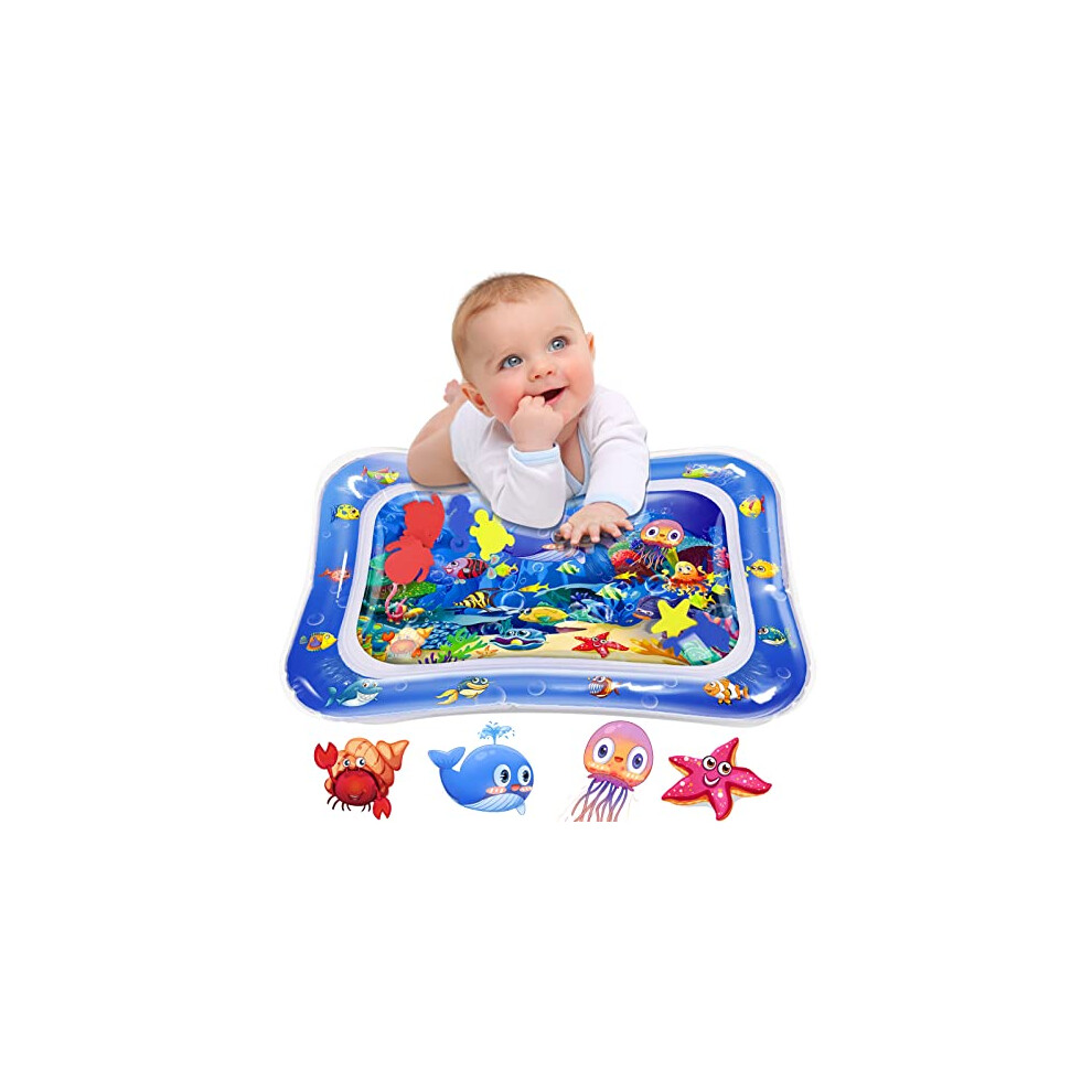 Inflatable Tummy Time Mat Premium Baby Water Play Mat For Infants And Toddlers Baby Toys For 3 To 24 Months, Strengthen Your Baby's Muscles, Infinno