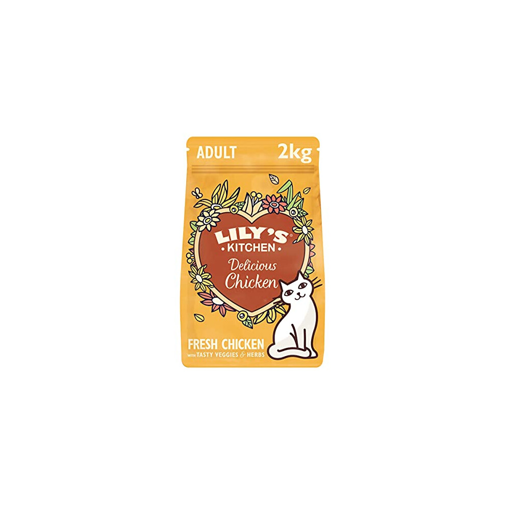 Lily's Kitchen Natural Adult Dry Cat Food Chicken Casserole -Free Recipe 2Kg Grain
