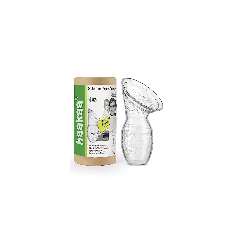 Manual Breast Pumps Silicone Breastpump Breastfeeding Pump Milk Pump 100% Food Grade Silicone (4Oz/100Ml) Haakaa