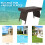 Casart Outdoor Folding Coffee Table Wicker Side Table W/ Steel Frame Foot Pads 9