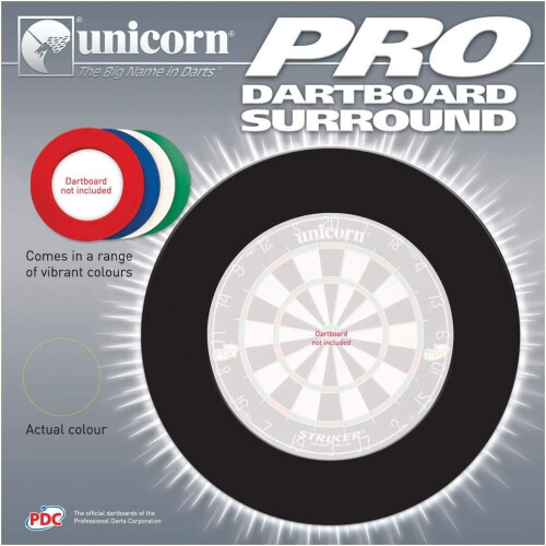 Unicorn Unicorn Pro Surround PDC Standard Heavy Duty Dartboard, κόκκινο/μπλε/μαύρο δαχτυλίδι