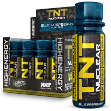 NXT Nutrition TNT Nuclear Shots 12x60ml Pre-Workout Drink - Blue Raspberry - Intense Focus, Pumps & Endurance