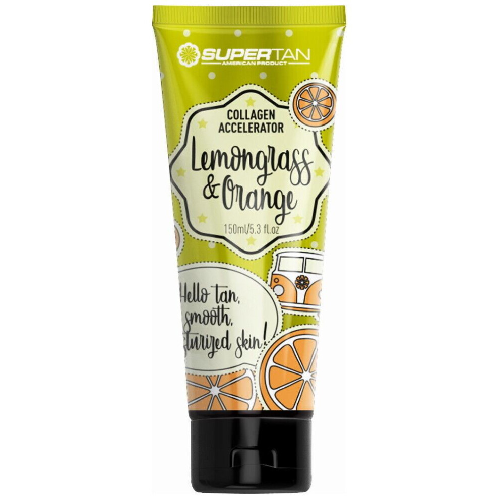 Super Tan Orange Supertan Lemongrass & Tanning Lotion Collagen Accelerator 200Ml