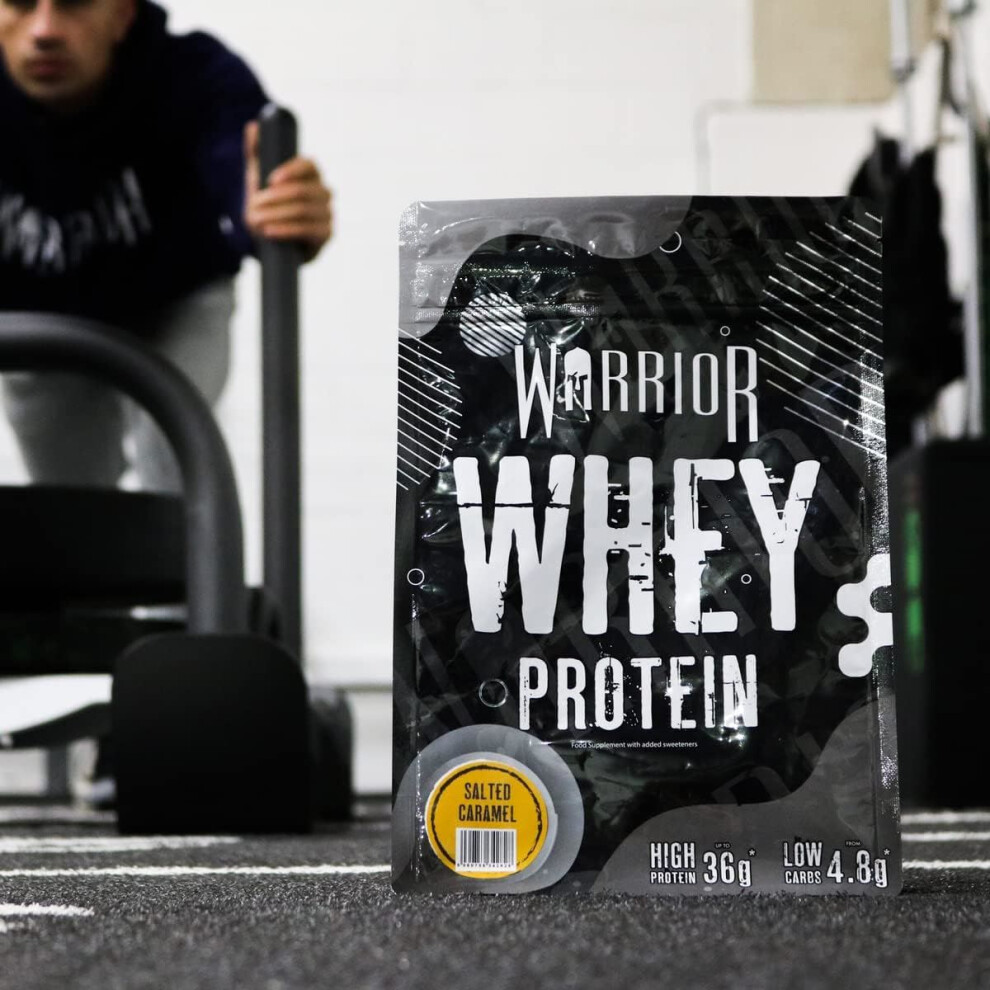 Warrior 1Kg 100% Whey Protein Powder Muscle Mass Gainer Shake Salted Caramel
