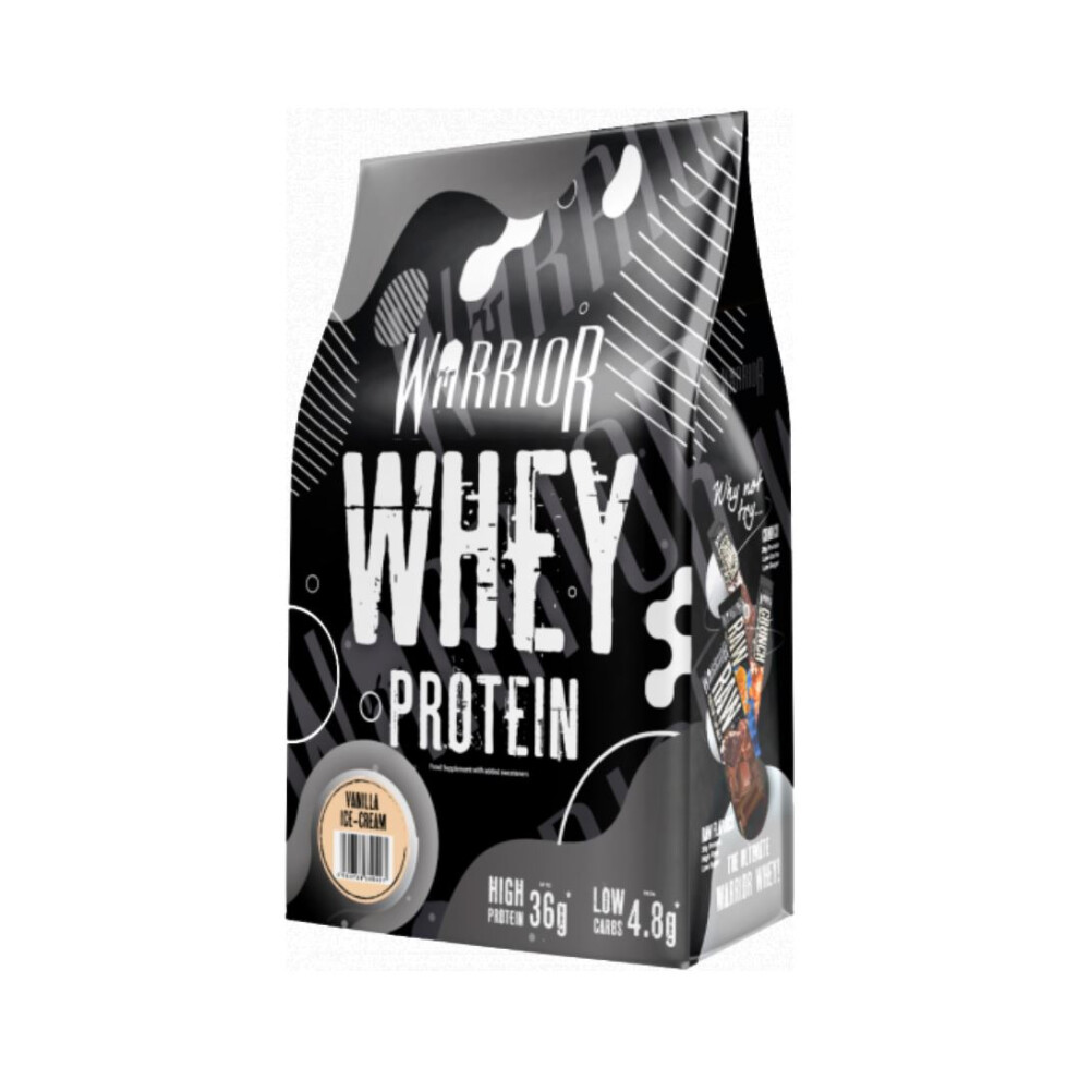 Warrior 1Kg 100% Whey Protein Powder Muscle Mass Gainer Shake Vanilla Ice Cream