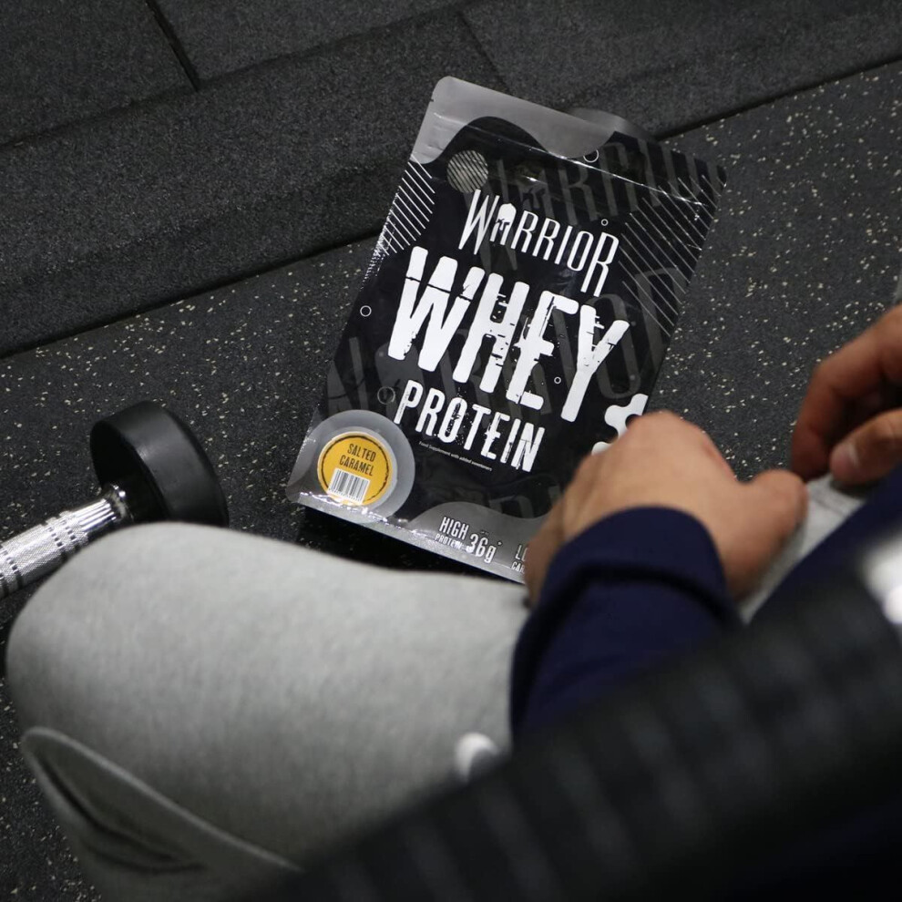 Warrior Whey Protein Powder Muscle Gainer & Nutrition Shake-Salted Caramel 2kg