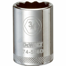 SAE Socket, Shallow, 12-Point, 3/4 In., 1/2 In. Drive - DWMT74586OSP