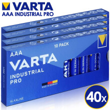 (AAA 40 Pack) Varta AA Alkaline Batteries AAA Alikaline Batteries 1.5V Long Life Power Cells