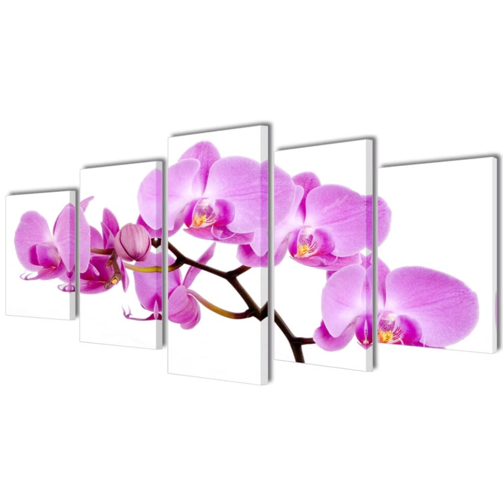 (orchid, 200 x 100 cm) vidaXL Canvas Wall Print Set Home Artwork 200x100cm/100X50cm Multi Models