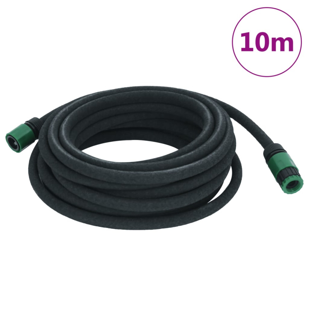 (without accessories, 10 m) vidaXL Garden Soaker Hose Weeping Pipe Drip Hose Irrigation Pipe Black Rubber