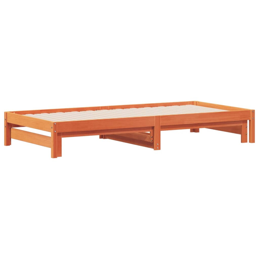 Vidaxl (80 X 200 Cm) Pull-Out Day Bed Bedroom Guest Sofa Bed Daybed Couch Solid Wood Pine