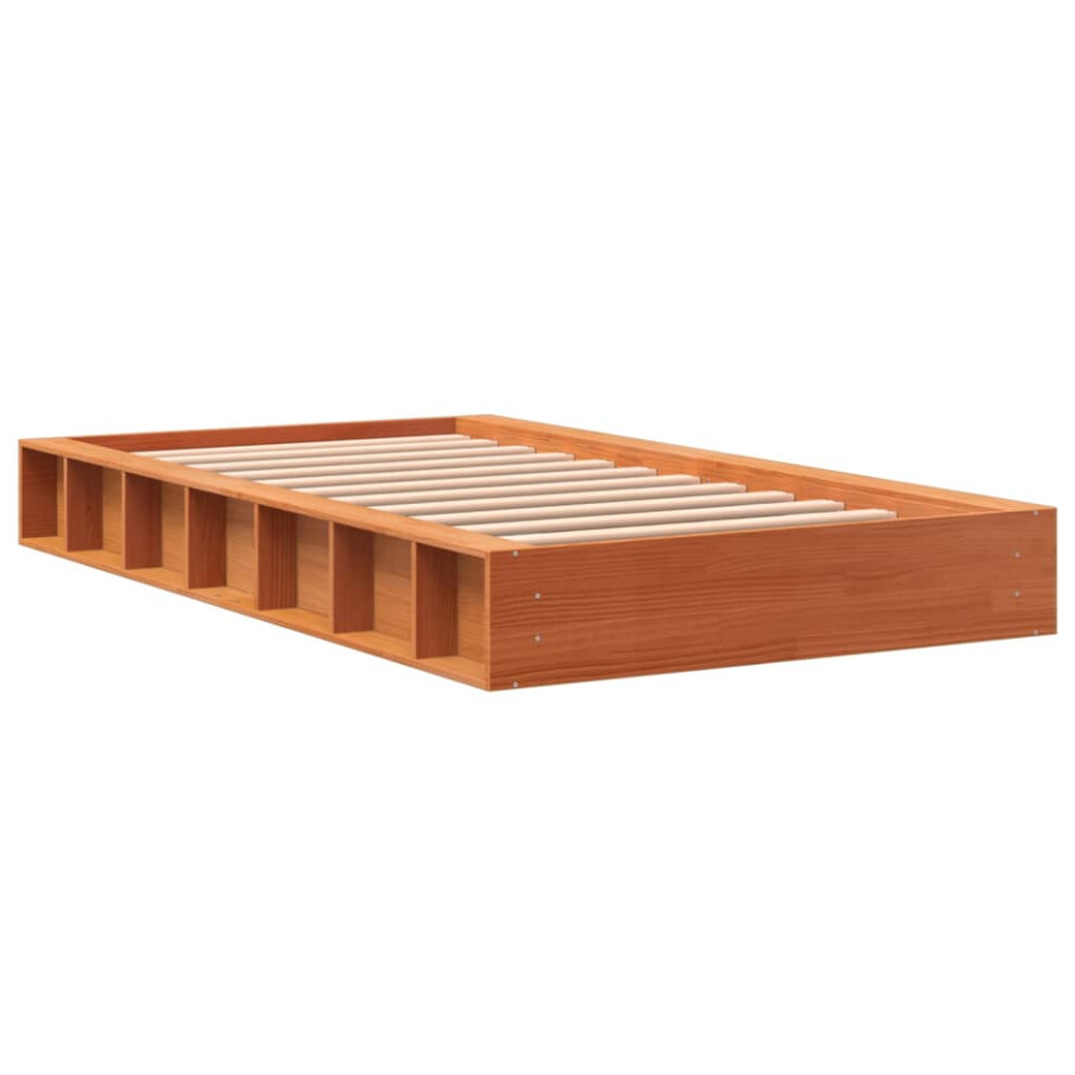 (90 x 190 cm) vidaXL Bed Frame Home Wooden Bedstead Bed Base Mattress Foundation Solid Wood