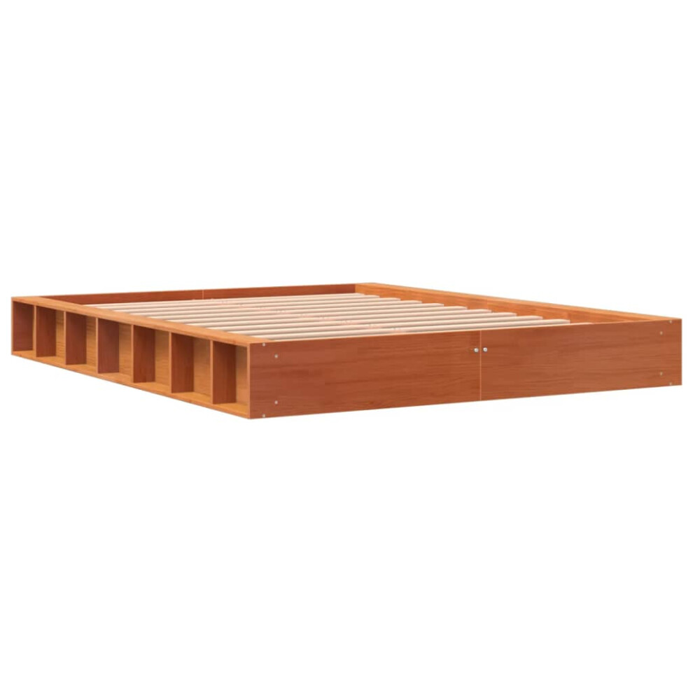 (140 X 200 cm) vidaXL Bed Frame Home Wooden Bedstead Bed Base Mattress Foundation Solid Wood