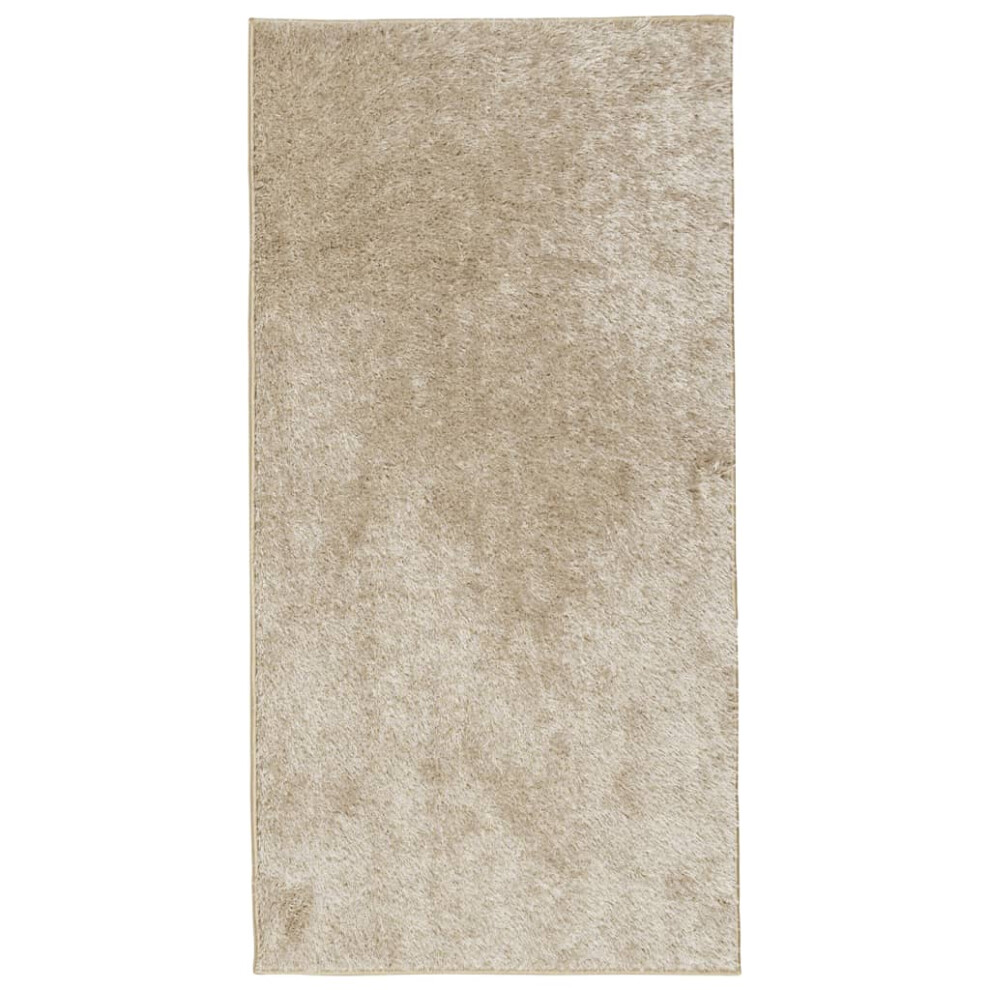 (beige, 100 x 200 cm) vidaXL Rug Shaggy Rug Fluffy Area Rug Soft Carpet High Pile Mat Shiny Look