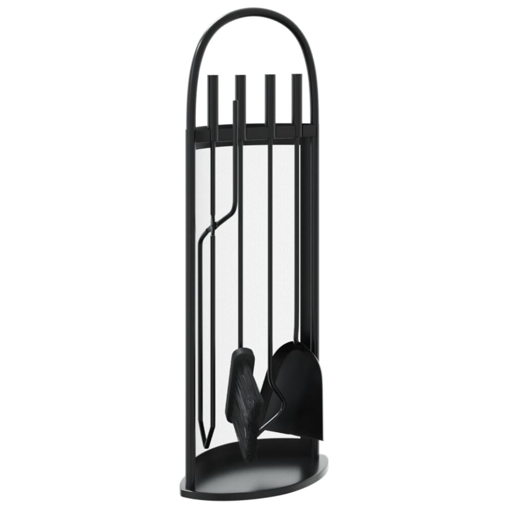 Vidaxl Fireplace Tool Set 5 Piece Fireplace Companion Set Fire Poker Set Steel