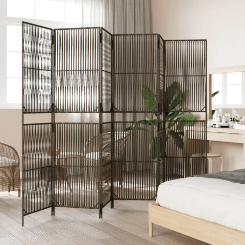 VidaXL vidaXL Paravent 6-tlg. Grau Poly Rattan 2