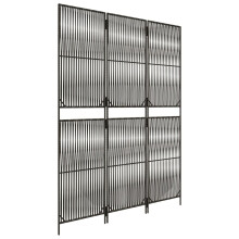 (grey, 147 x 200 cm) vidaXL Room Divider Outdoor Privacy Screen Foldable Balcony Screen Poly Rattan
