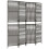 VidaXL vidaXL Paravent 4-tlg. Grau Poly Rattan 2