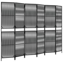 (black, 294 x 200 cm) vidaXL Room Divider Outdoor Privacy Screen Foldable Balcony Screen Poly Rattan