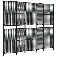 (black, 245 x 200 cm) vidaXL Room Divider Outdoor Privacy Screen Foldable Balcony Screen Poly Rattan