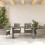 VidaXL vidaXL Gartentisch mit Glasplatte Grau 190x80x74 cm Poly Rattan 3