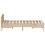 VidaXL (natural, 150 x 200 cm) vidaXL Bed Frame with Headboard Bed Base White 140x200 cm Solid Wood Pine 5