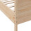VidaXL (natural, 150 x 200 cm) vidaXL Bed Frame with Headboard Bedroom Bed Base Bedstead Solid Wood Pine 7