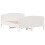 VidaXL (white, 150 x 200 cm) vidaXL Bed Frame with Headboard Bedroom Bed Base Bedstead Solid Wood Pine 1
