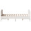 VidaXL (white, 150 x 200 cm) vidaXL Bed Frame with Headboard Bedroom Bed Base Bedstead Solid Wood Pine 5