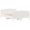 VidaXL (white, 150 x 200 cm) vidaXL Bed Frame with Headboard Bedroom Bed Base Bedstead Solid Wood Pine 6