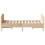 VidaXL (natural, 150 x 200 cm) vidaXL Bed Frame with Headboard Bedroom Bed Base Bedstead Solid Wood Pine 5
