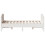VidaXL (white, 135 x 190 cm) vidaXL Bed Frame with Headboard Bedroom Bed Base Bedstead Solid Wood Pine 5
