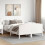 VidaXL (white, 120 x 190 cm) vidaXL Bed Frame with Headboard Bedroom Bed Base Bedstead Solid Wood Pine 3