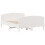 VidaXL (white, 135 x 190 cm) vidaXL Bed Frame with Headboard Bedroom Bed Base Bedstead Solid Wood Pine 2