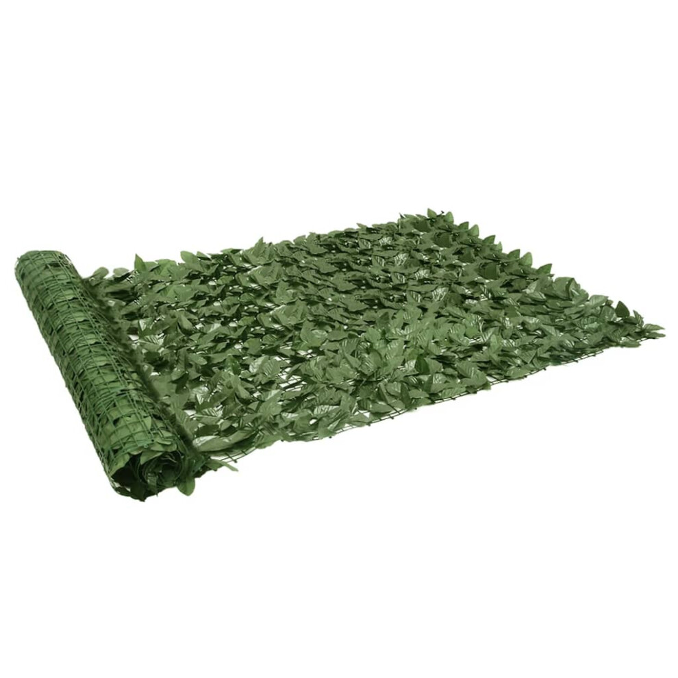 Vidaxl (Dark Green, 300 X 150 Cm) Balcony Privacy Screen With Leaves Patio Artificial Ivy Fence Screening