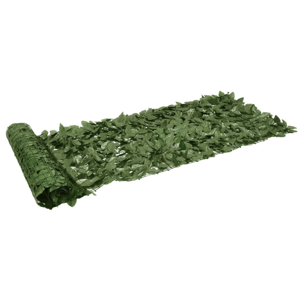 Vidaxl (Dark Green, 200 X 75 Cm) Balcony Privacy Screen With Leaves Patio Artificial Ivy Fence Screening