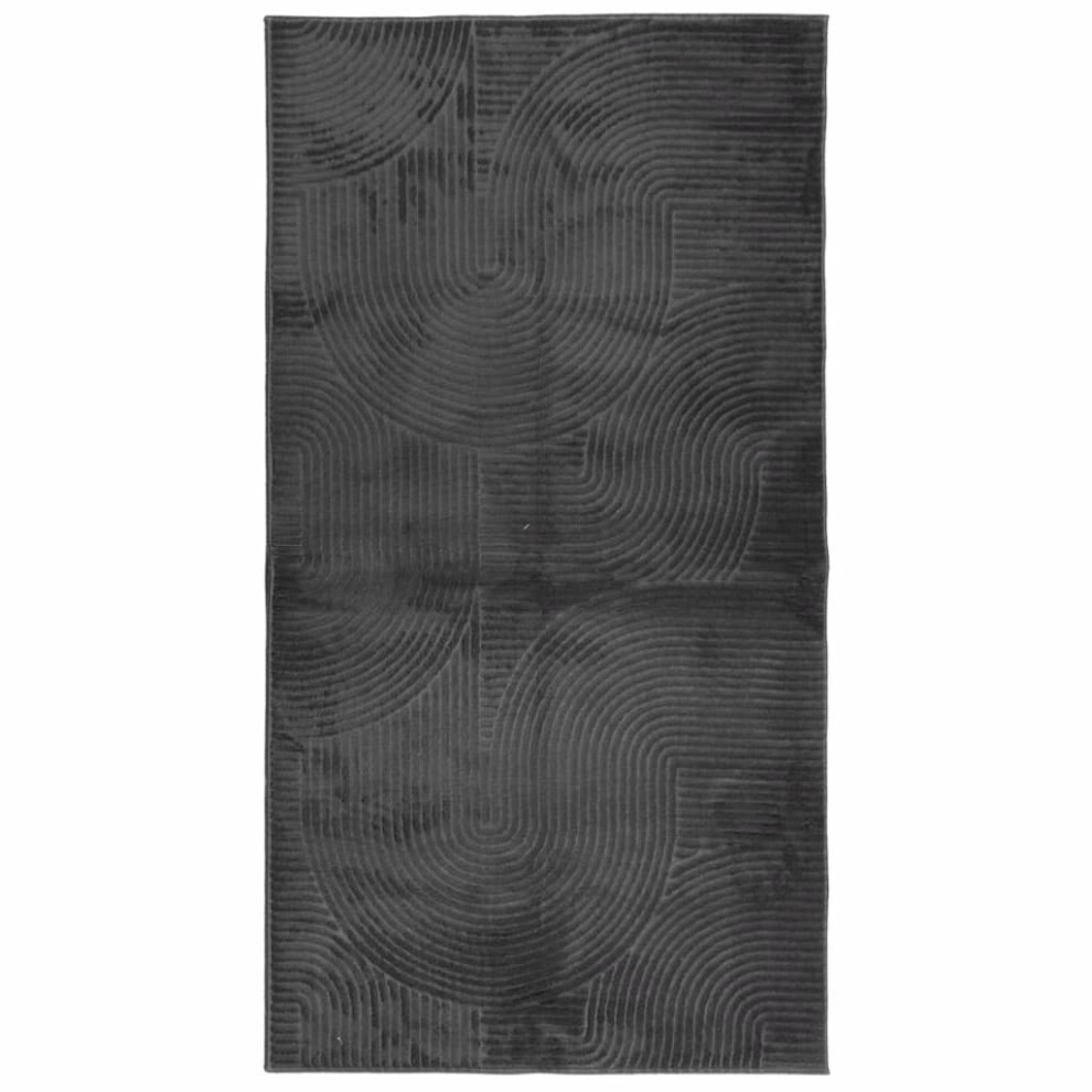 Vidaxl (Anthracite, 80150 Cm) Rug Fluffy Rug Floor Carpet Area Rug Iza Short Pile Scandinavian Look