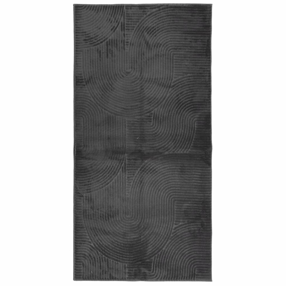 Vidaxl (Anthracite, 100200 Cm) Rug Fluffy Rug Floor Carpet Area Rug Iza Short Pile Scandinavian Look