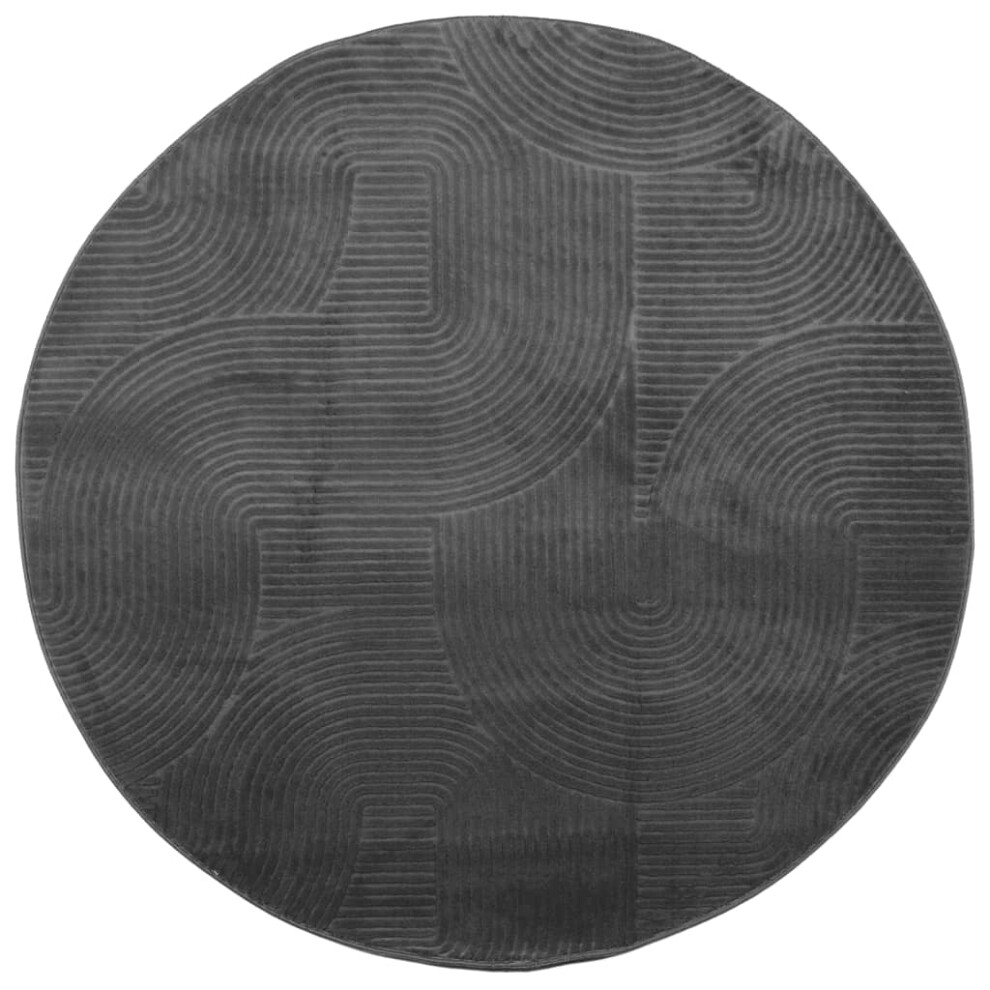Vidaxl (Anthracite, 120 Cm) Rug Fluffy Rug Floor Carpet Area Rug Iza Short Pile Scandinavian Look
