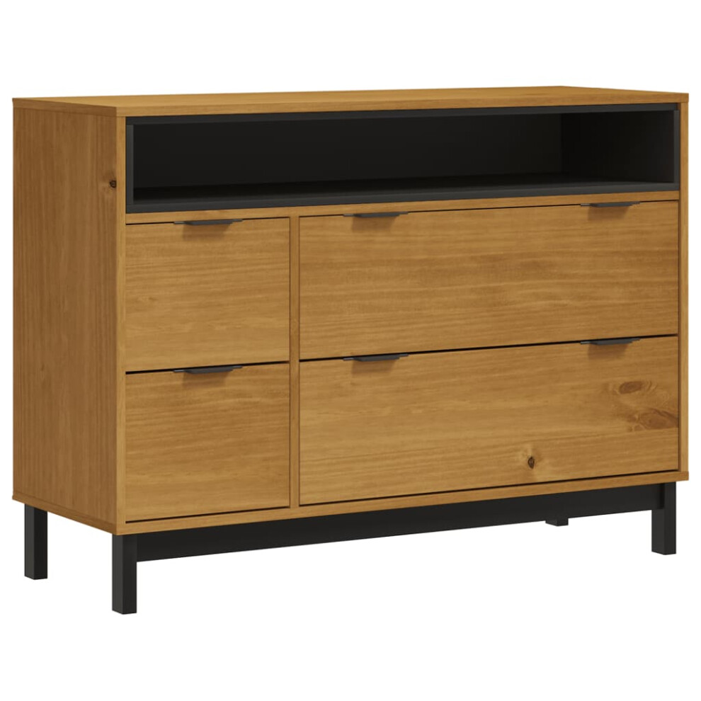 Vidaxl Drawer Cabinet Office Storage Drawer Chest File Cabinet Solid Wood Pine
