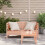 VidaXL vidaXL Garden Sofas Corner Outdoor Sectional Sofa 2 pcs Solid Wood Douglas 3