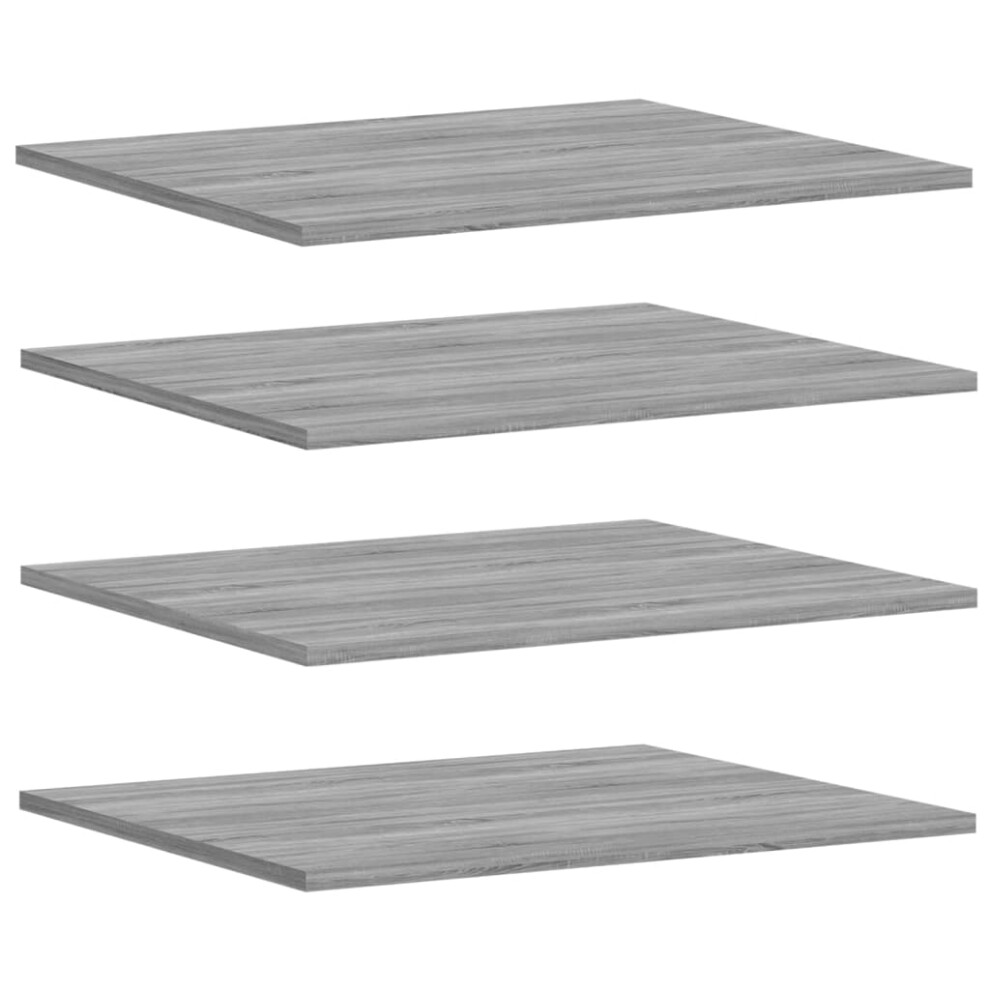 vidaXL Wall Shelves Floating Shelf Wall Rack 4 pcs Grey Sonoma Engineered Wood