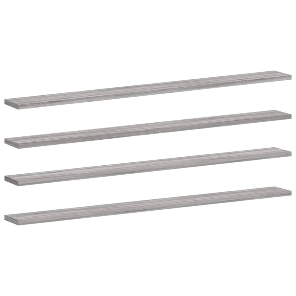 vidaXL Wall Shelves Floating Shelf Wall Rack 4 pcs Grey Sonoma Engineered Wood